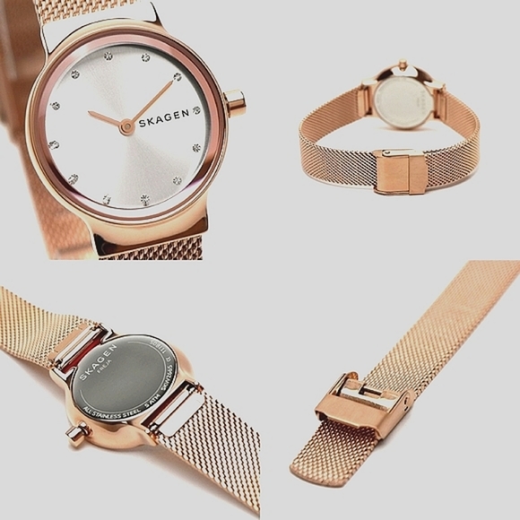 NWOT SKAGEN ROSE GOLD WATCH, w/ SWAROVSKI CRYSTALS, MODEL NO. SKW2665 - Picture 6 of 16